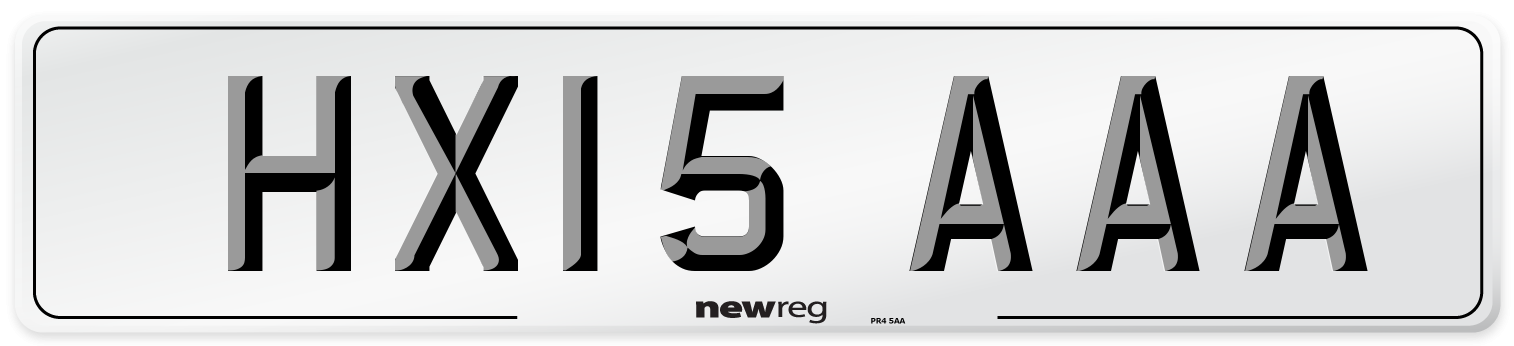 HX15 AAA Number Plate from New Reg